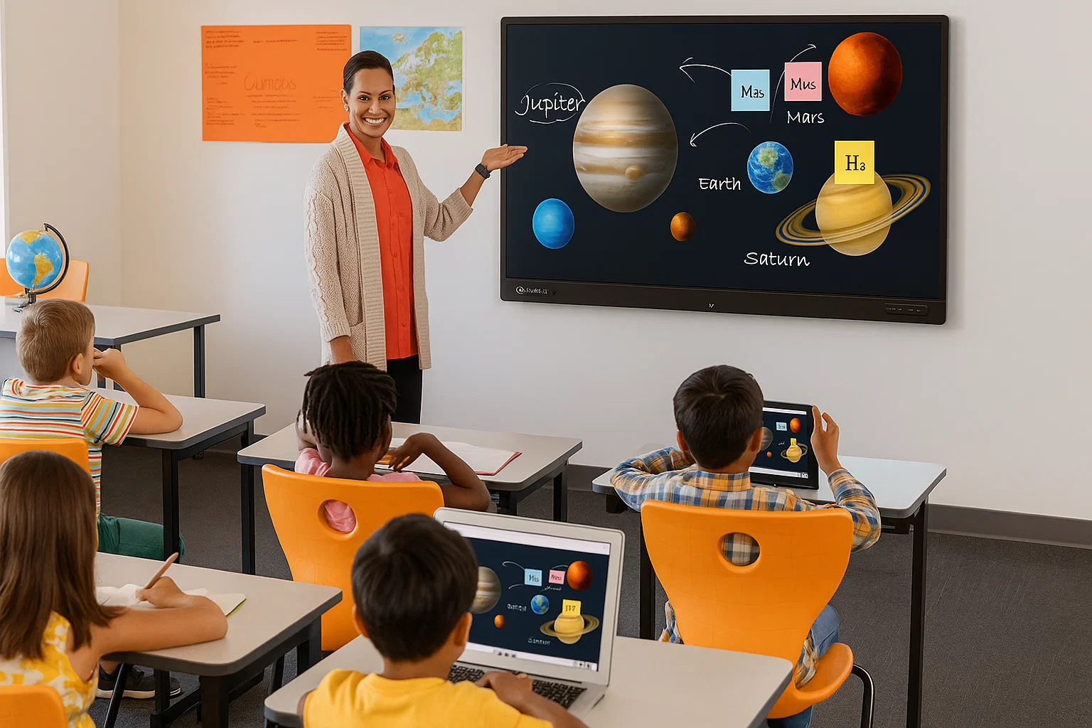 Students learning with Skoolyng